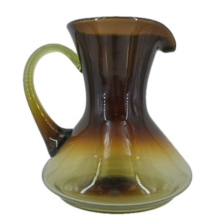 MCM Blenko Amberina Style Art Glass Pitcher