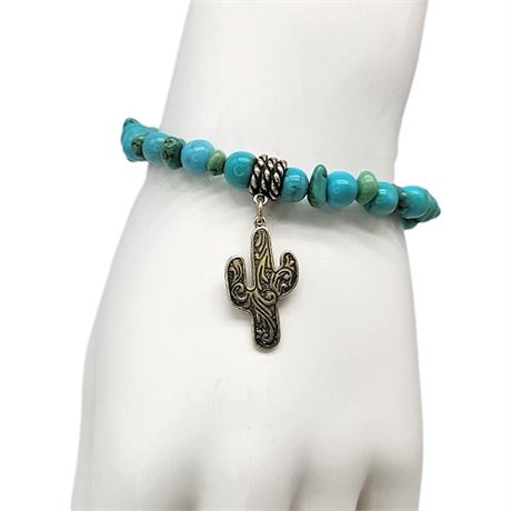 Relios Carolyn Pollack Turquoise & Sterling Silver Bracelet