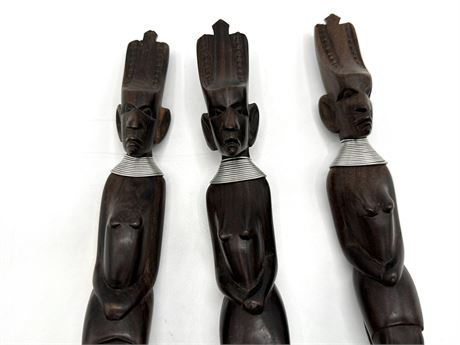 African Wood Spoon, Fork & Knife