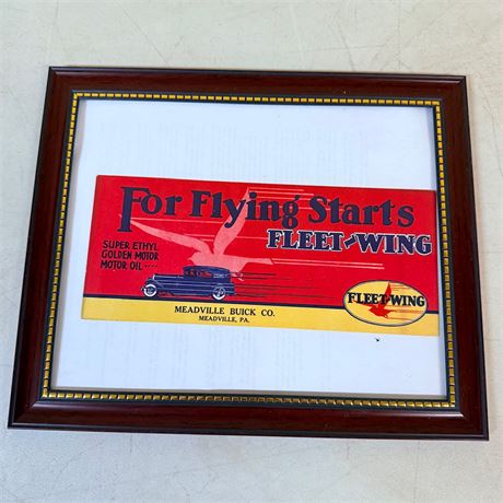 1930s Fleet-Wing Motor Oil Advertising