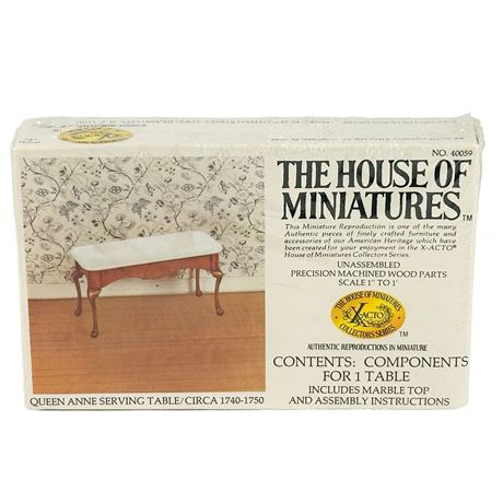 Vintage House of Miniatures 1:12 Scale Queen Anne Serving Table *NIB