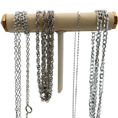 Silver Tone Chains - 4