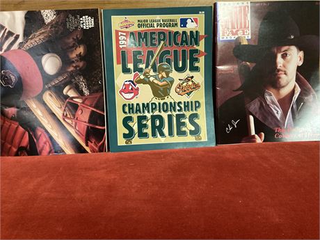 3 OFFICIAL CLEVELAND INDIANS PUBLICATIONS FROM 1990'S