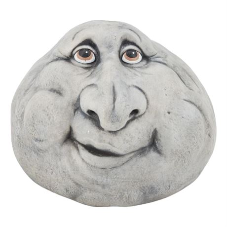 Vintage Curley The Rock Anthropomorphic Ceramic Rock w/ Face