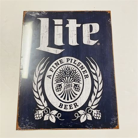 ‘Miller Lite’ 12.5x16” Retro Metal Sign