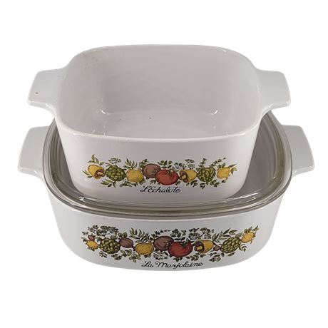 Corning Ware "Spice Of Life" 1.5 Liter/2 Qt. Casserole Dishes