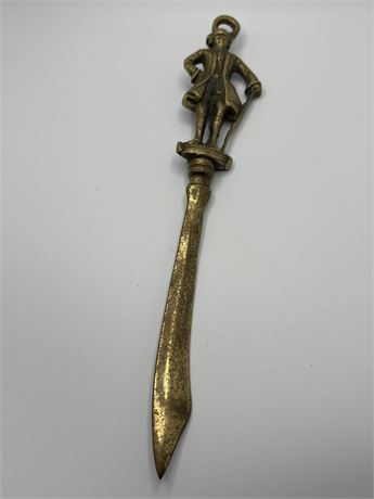 Antique brass soldier, let her opener