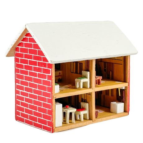 Miniature 1:12 Dollhouse Scale Wooden Dollhouse