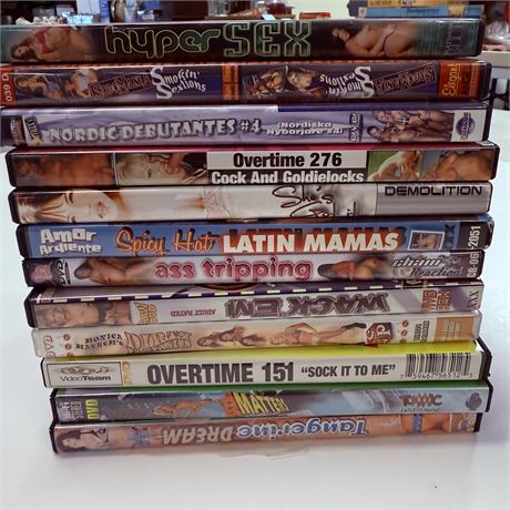 12 Adult DVDs