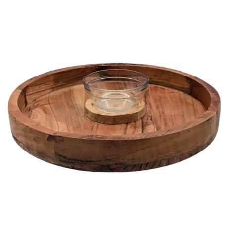 New Large Wood Serving Dish