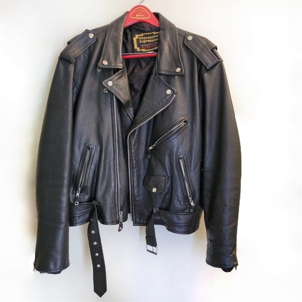 Great Lakes VNTG - Vintage Manzoor Size 48 Leather Motorcycle Jacket