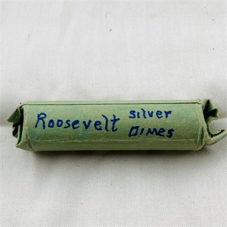 Unsearched $5 Roosevelt Silver Dime Roll