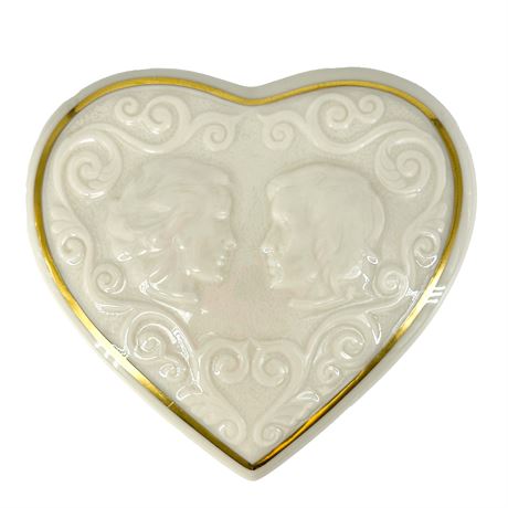 Vintage Lenox Heart-Shaped Porcelain Box