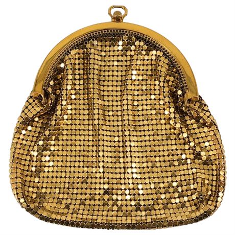 Vintage Whiting & Davis STYLE Mesh Kiss Lock Evening Bag
