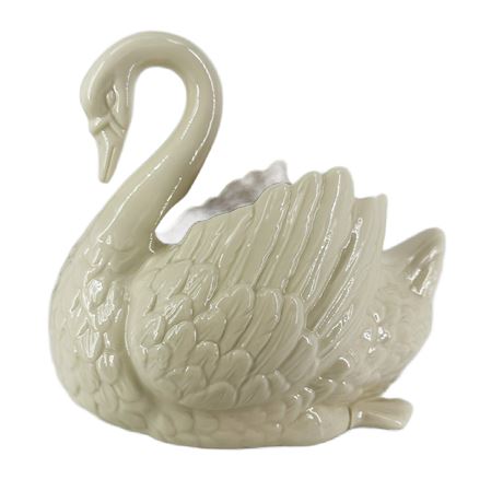 Large Vintage Lenox Porcelain Swan Planter/ Bowl