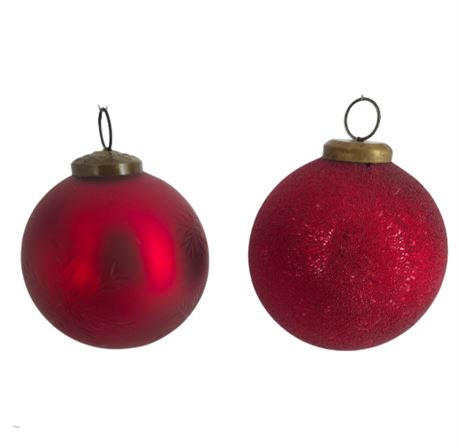 Lot of 2 Kugel Style Ornaments