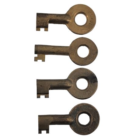 Brass Railroad Keys - Lot of 4