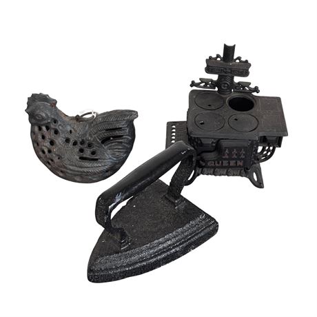 Cast Iron Chicken, Iron and Stove