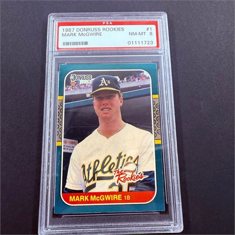 PSA 8 - 1987 Donruss Mark McGwire #1