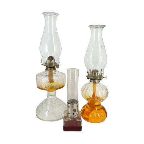 Collection of Vintage Oil Lamps