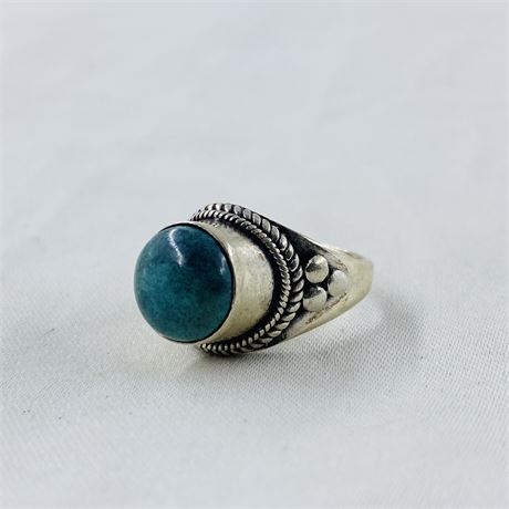 12g Sterling Turquoise Ring Size 8