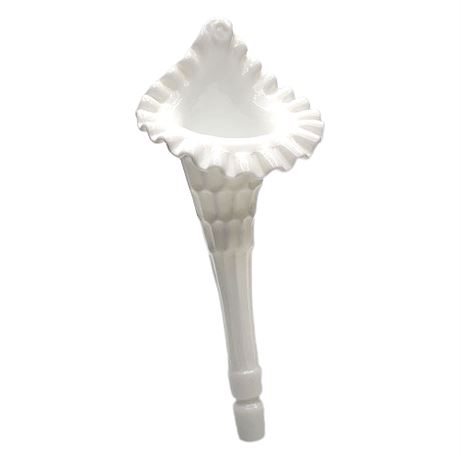 Fenton "Thumbprint Milk Glass" Single Epergne Horn