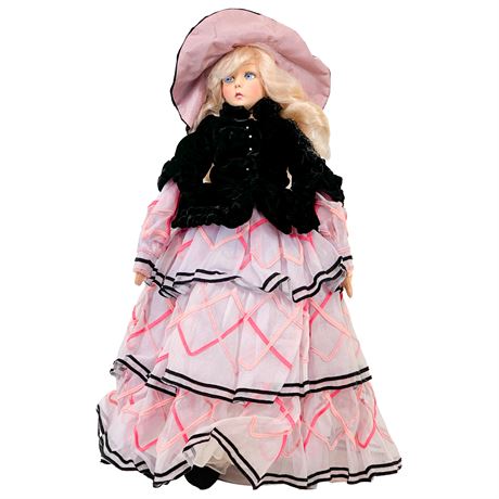 Vintage 1986 Anili Boudoir Lady Italian Fine Art Felt Doll