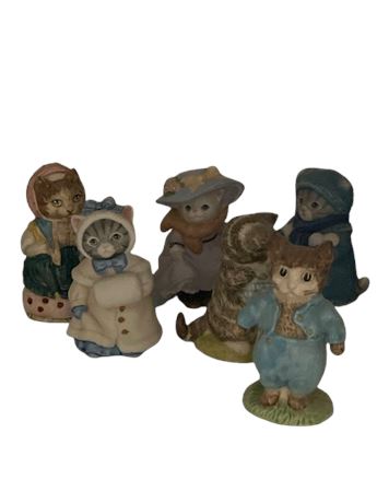 Vintage Beatrice Potter cat lot