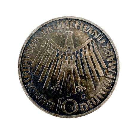 1972 German 10 Dutch Mark XX Olympic Commemorative Coin