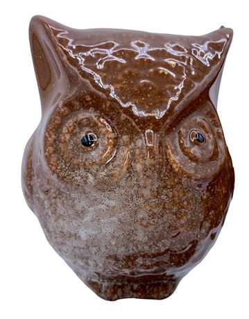 4 Cocoa Pottery 3 1/2” Horned Owl Woodland Figurines