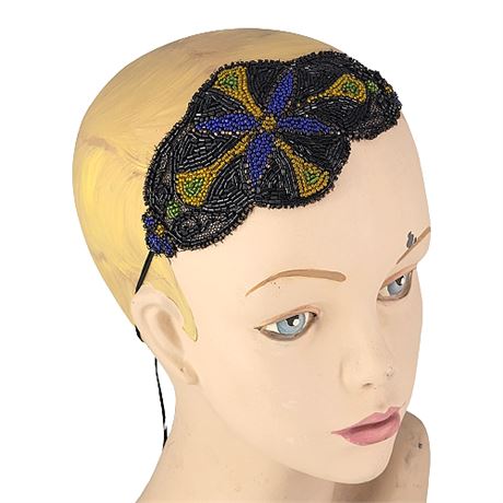 Vintage Beaded Flapper Bandeau Headband