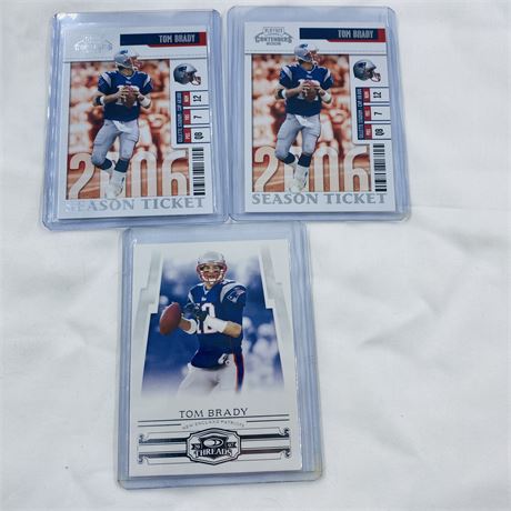 3 Tom Brady Cards