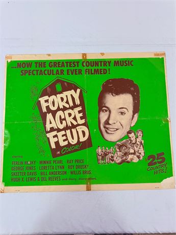 Forty Acre Feud Original 22x28” Movie Poster