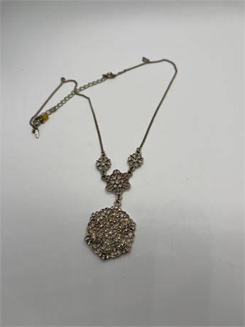 Victorian maricite Signed necklace