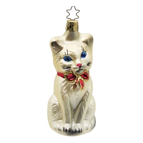 Inge Glas of Germany Fine Blown Glass Kitty Ornament