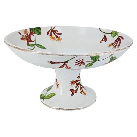 Hand Painted Porcelain Footed Compote