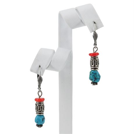 Vintage Native American Style Beaded Earrings