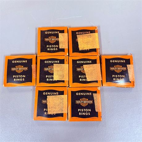 8 NOS WWII Army Surplus Harley Davidson Piston Rings