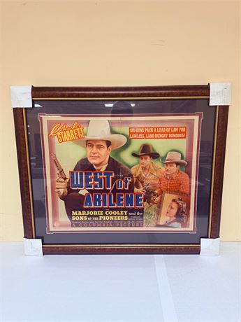 West of Abilene Original Framed Movie Poster