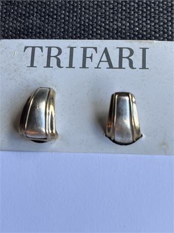 Trifari  clip earrings