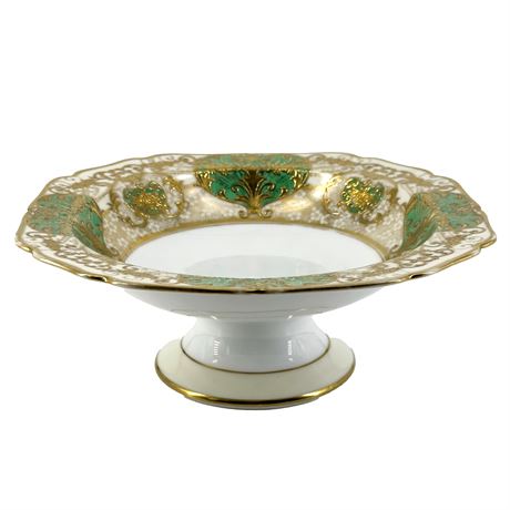 Vintage Noritake Enameled Japanese Pedestal Dish