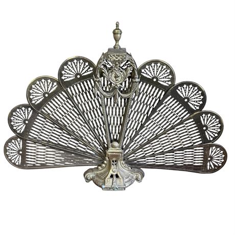 Vintage Brass Fireplace Screen