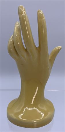 Petite 4 3/4” Yellow Pottery Hand Vase
