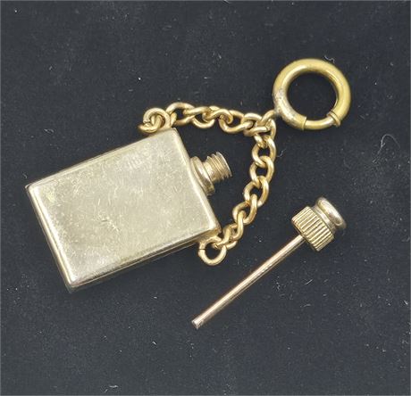Silvertone Screw-top Perfume Atomizer Pendant