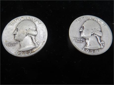 1937 & 1938 Washington Quarters