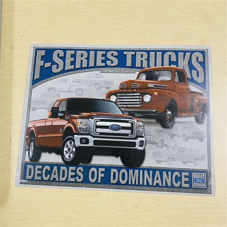 12.5x16” Ford Trucks Metal Retro Sign