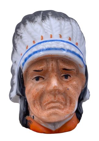Vintage Made in Japan Indian Chief Coin Bank