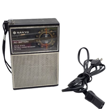 VTG Sanyo Transistor Radio with Power Cord
