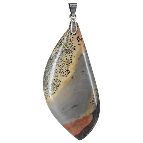 Large Picture Jasper Stone Pendant