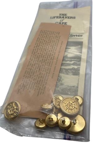 Package of Lifesavers brass  buttons